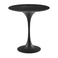 thumbnail image 1 of Modway Lippa 20" Round Modern Artificial Marble/Metal Side Table in Matte Black, 1 of 6