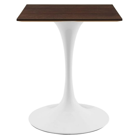 Lippa 24" Square Dining Table White Cherry Walnut