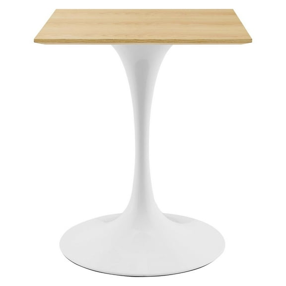 Lippa 24" Square Dining Table-EEI-5162-WHI-NAT