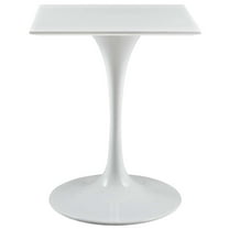 Modway Lippa 23.5" Square Modern Wood Top Dining Table in White