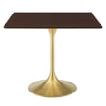 thumbnail image 1 of Modway Lippa 36" Square Wood Dining Table in Gold Cherry Walnut, 1 of 6