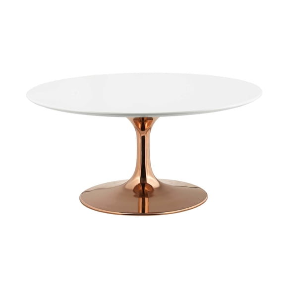 Modway Lippa 36" Wood Coffee Table - Rose White EEI-3253-ROS-WHI