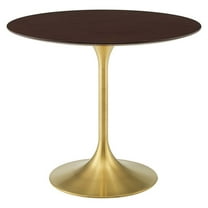 Lippa 36" Wood Dining Table Gold Cherry Walnut