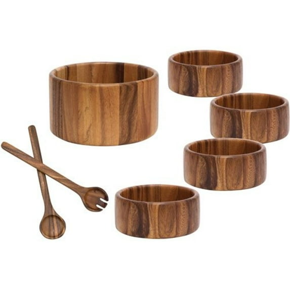 Lipper Acacia 7-piece Salad Straight Bow