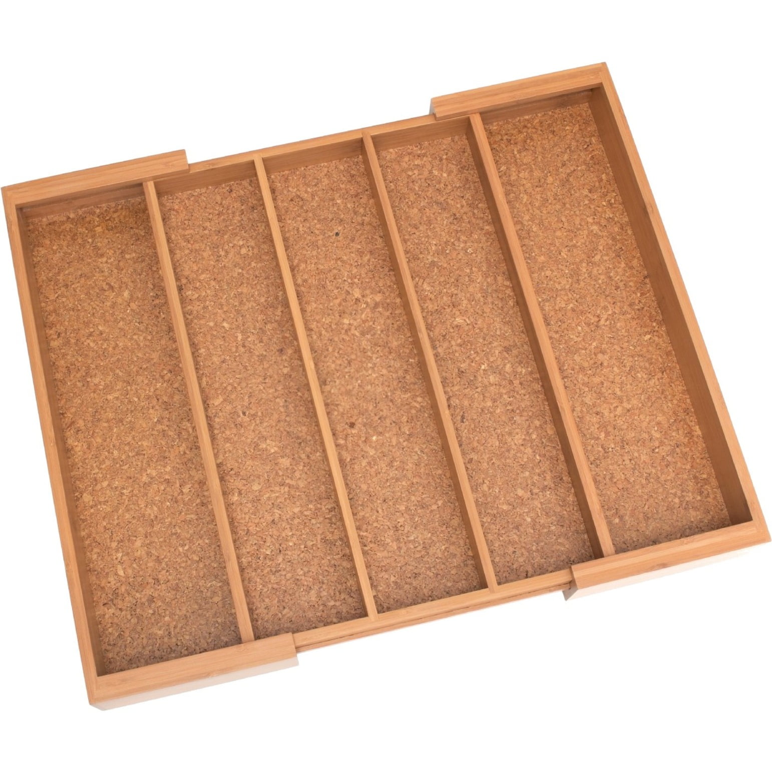 Lipper Bamboo Expandable Utensil Holder with Cork Bottom, Natural, 1