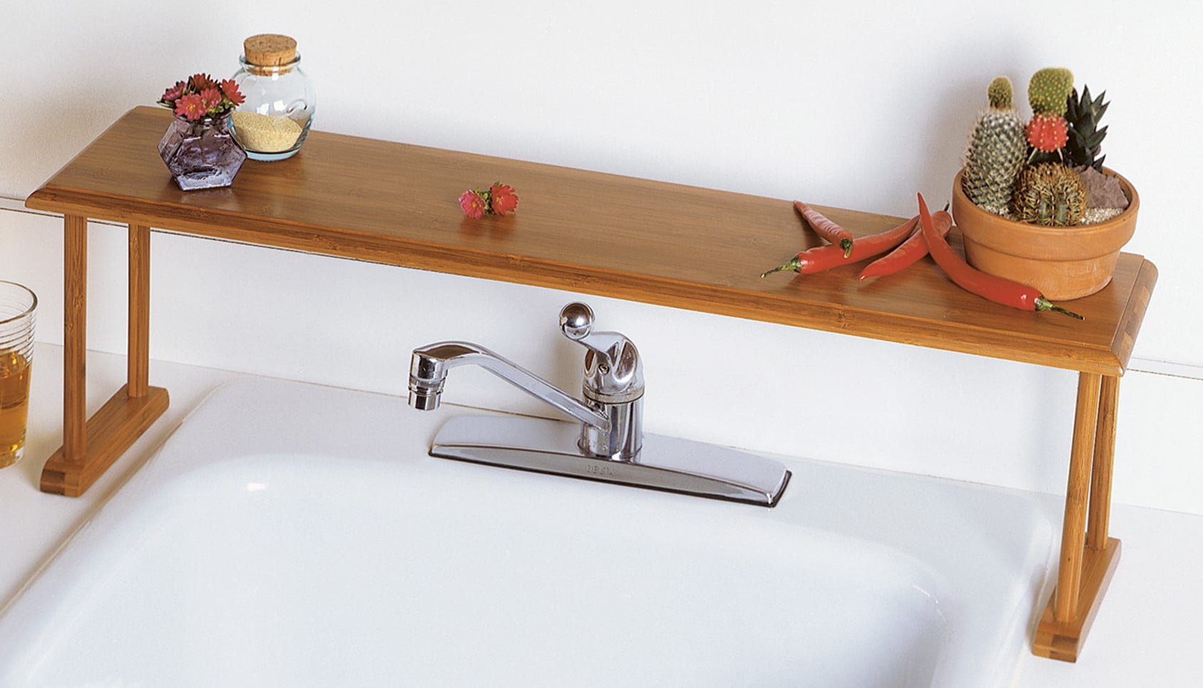 Lipper Bamboo Over-The-Sink Shelf 