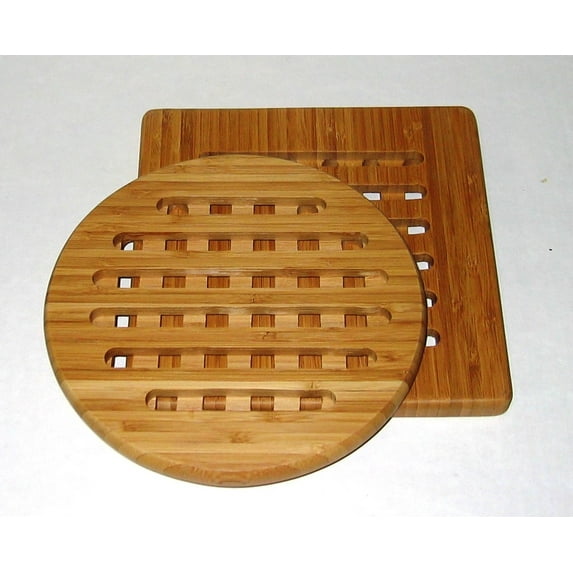 Lipper Bamboo Trivet Set (2 Pieces)