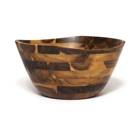 Lipper International 1274 Acacia Wavy Rim Bowl serveware, Large