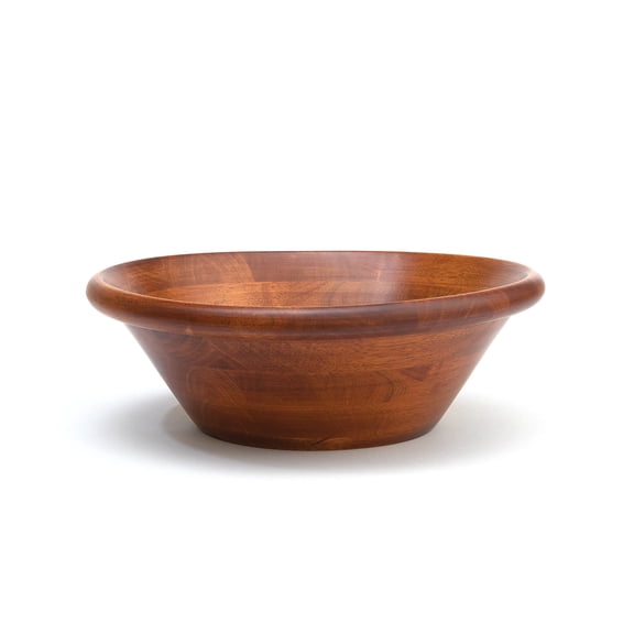 Lipper International 290 Cherry Finished Round Rim Bowl for Salads or Fruit, 12" Diameter x 4" Height, Single Bowl