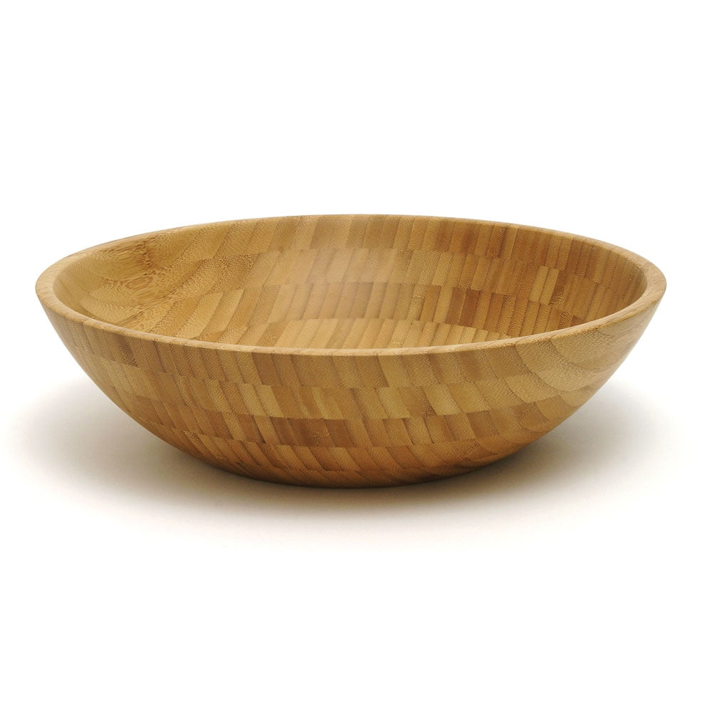 Large Natural Bamboo Wood Salad Serving Bowl