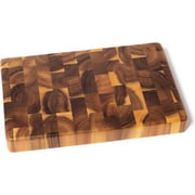 Lipper International Acacia End Grain Chopping Block With Inset Handles