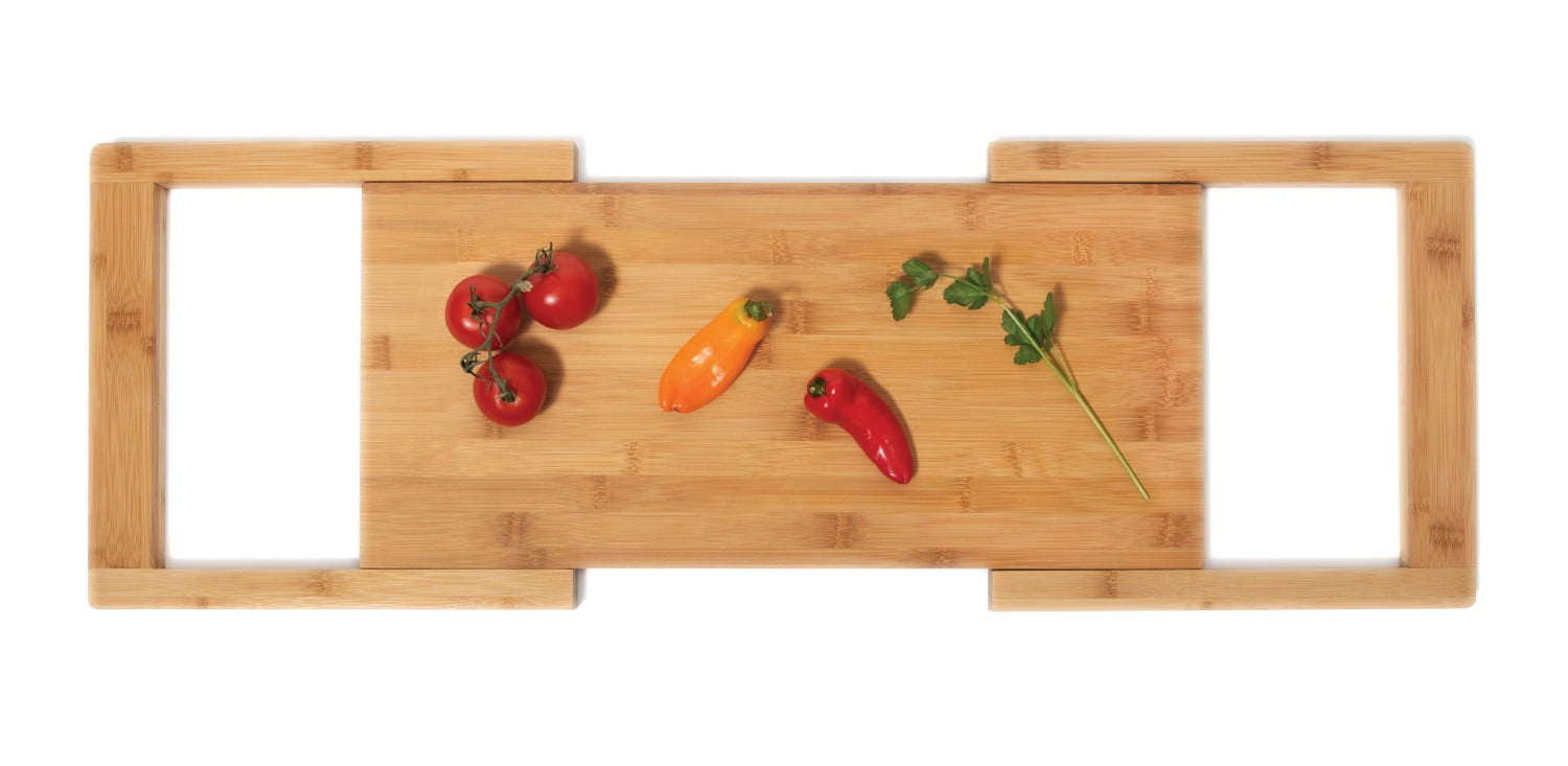Expandable Bamboo Over-the-Sink Cutting Board