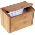 thumbnail image 1 of Lipper International Bamboo Wood Recipe Card Box, 7-1/2\" x 4-1/2\" x 5\", Brown, 1 of 2