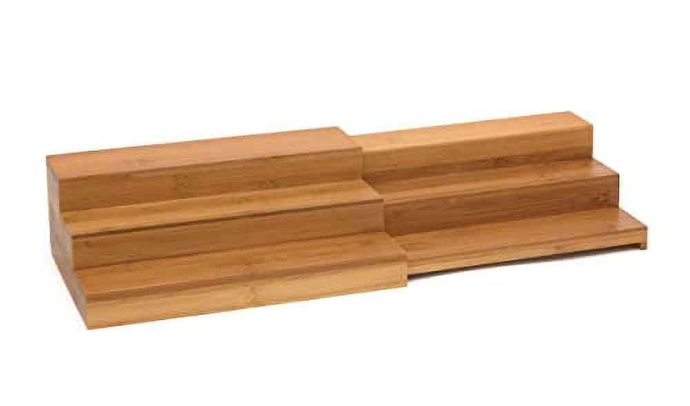 Expandable Bamboo 3-Tier Step Shelf Spice Rack