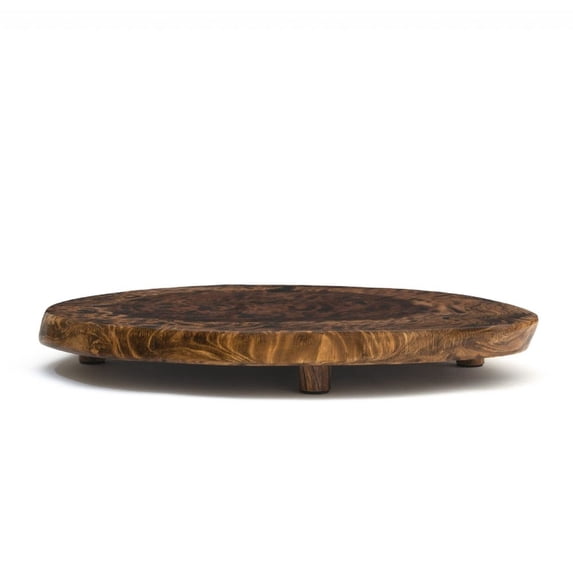 Lipper 1230 Burl Finish Serving Boards with Feet