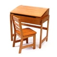 thumbnail image 1 of Lipper International Child's Slanted Top Desk & Chair- Pecan, Brown, 1 of 4