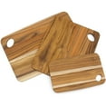 thumbnail image 1 of Lipper International Multi Size Versatile Home Carving Board, Set of 3, Teak, 1 of 4