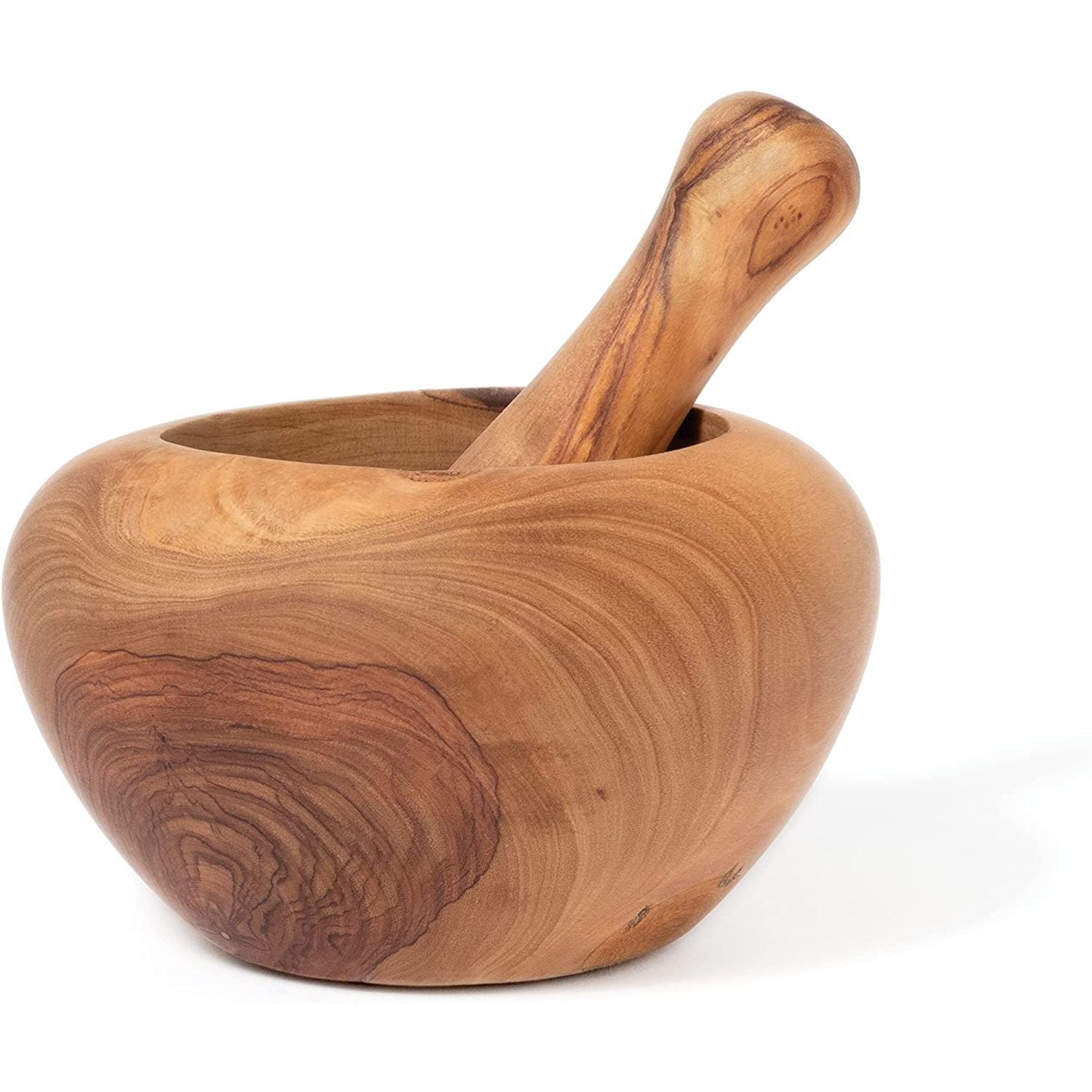 Lipper International Olive Wood Mortar and Pestle Set