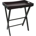 thumbnail image 1 of Lipper International Right Height Folding Luggage Rack with Butler Tray, Espresso Finish, 1 of 4