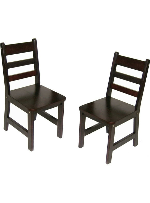 Lipper Kids Chairs, Set of 2, Espresso Finish, Espresso