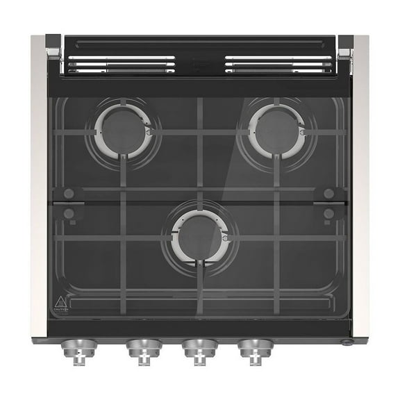 Lippert 2021123926 Furrion 3-Burner Gas RV Cooktop with Glass Cover - 20" Black