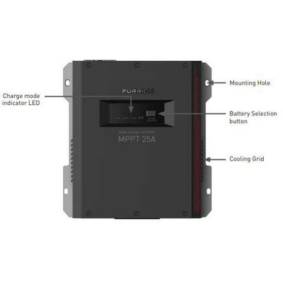 Lippert 2021133140 Furrion 25A Wall-Mount Mppt RV Solar Charge Controller
