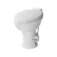 thumbnail image 1 of Lippert Flow Max RV Toilet with Elongated Ceramic Bowl 18" Standard Profile Full Size Soft Close Lid Porcelain White, 1 of 8