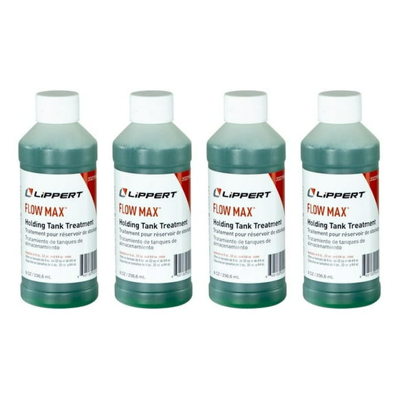 Lippert 2022116482 Flow Max Holding Tank Treatment - 8 Oz Bottles, 4-Pack