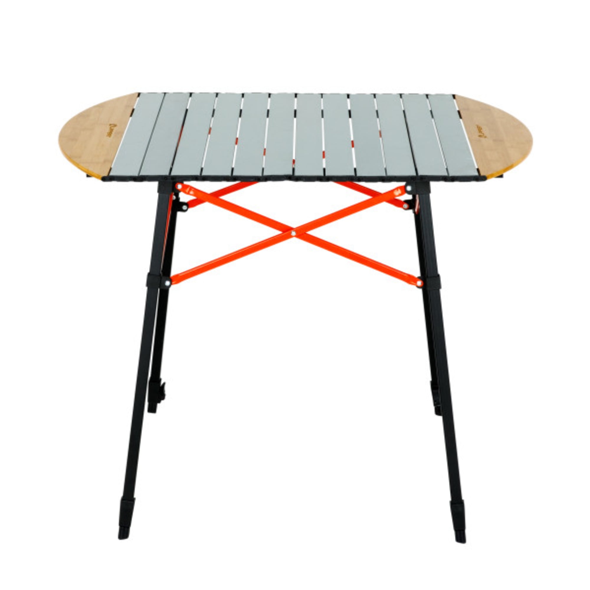 Adjustable Bamboo and Aluminum Roll Top Camping Table