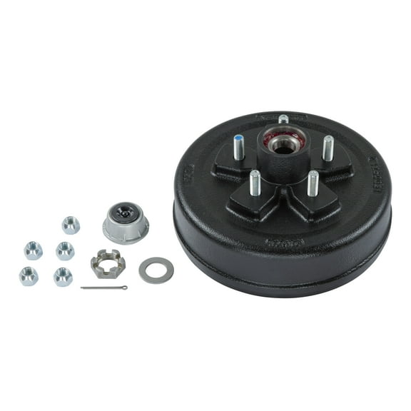 Lippert Components 2024013264 Trailer Brake Hub Assembly; Hub And Drum; Fits Lippert 3500 Pound Axle; 5 x 4-1/2 Inch Diameter Bolt Pattern; Electric Brakes; 10 Inch Diameter; Cast Iron