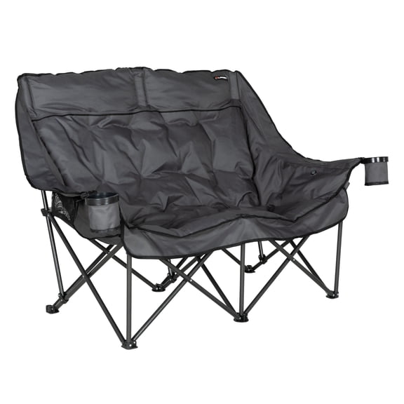 Lippert 2024043335 Big Bear Heated Folding Loveseat - Dark Gray