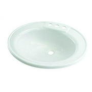 Lippert 209635 Better Bath RV Oval Lavatory Sink 17 x 20 White