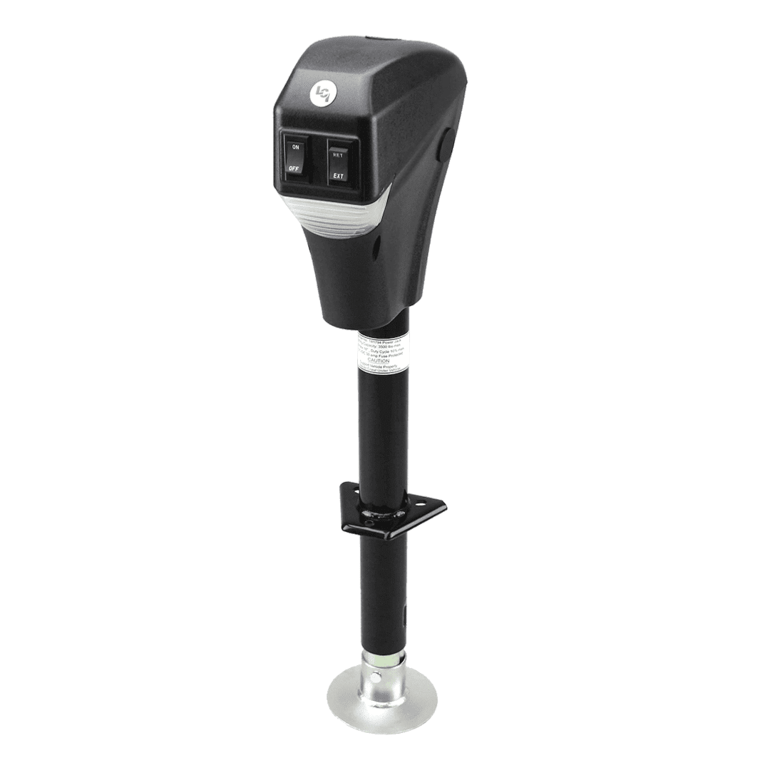 Lippert 285318 RV Tongue Jack, Black, 3500 lb. Capacity, 18