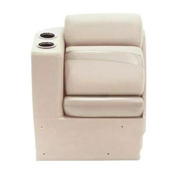 Lippert 433058 Pontoon Chaise Seat 17" W x 26" H x 32.5" D - Left, Beige