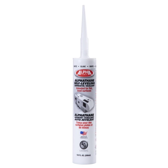 Lippert Components 862215 9.8 oz Tube 5121 Alphathane 100 Percent Solids Self-Leveling Sealant, White