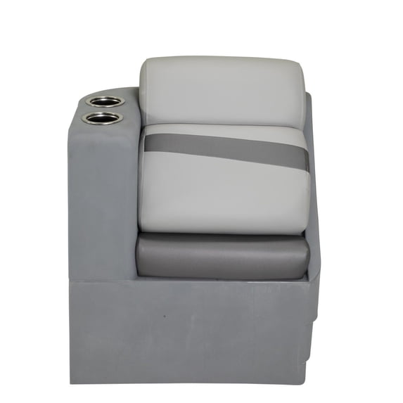 Lippert 803550 17 in. Left Arm Pontoon Chaise - Charcoal