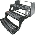 thumbnail image 1 of Lippert Black, 24", Steel RV Steps, 3-Step Manual, Anti-Slip Skid Tape, 1 of 6