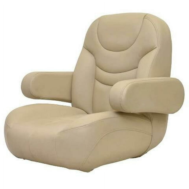 Lippert Boat Helm Seat 221722A20SW Low Back NonReclining Khaki
