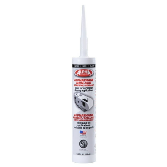 Alpha Systems 862163 ALPHATHANE 5160 Non-Sag MS Polymer Sealant - 11 oz. Tube, Black