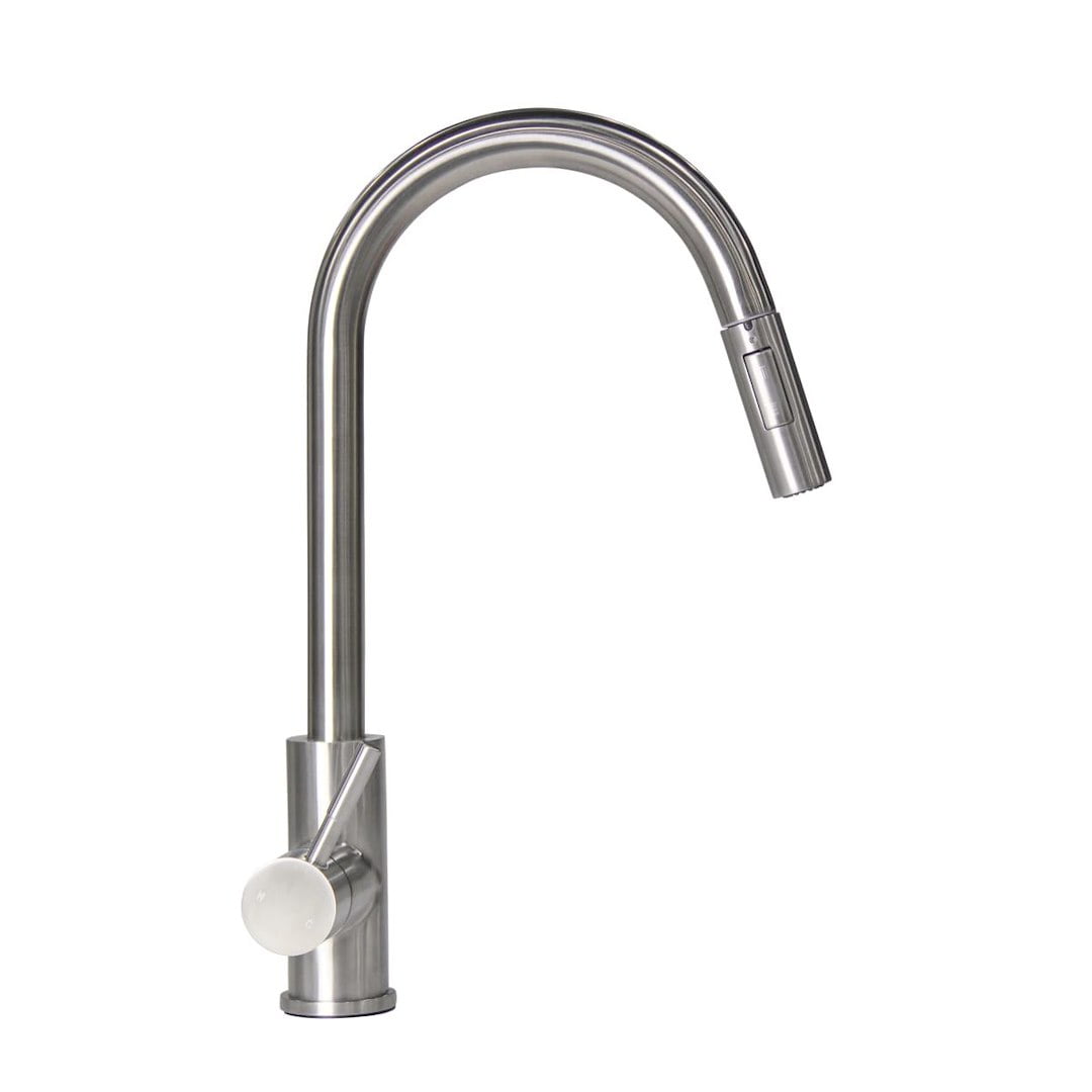 Stainless Steel Bullet Pull-Down Kitchen Faucet with Lever Handle