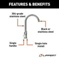 thumbnail image 1 of Lippert Flow Max Stainless Steel RV Kitchen Faucet, 1 of 2