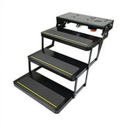 Lippert Triple Electric Step 25 Series Yellow for RVs, Steel, 24 Width, 5 oz