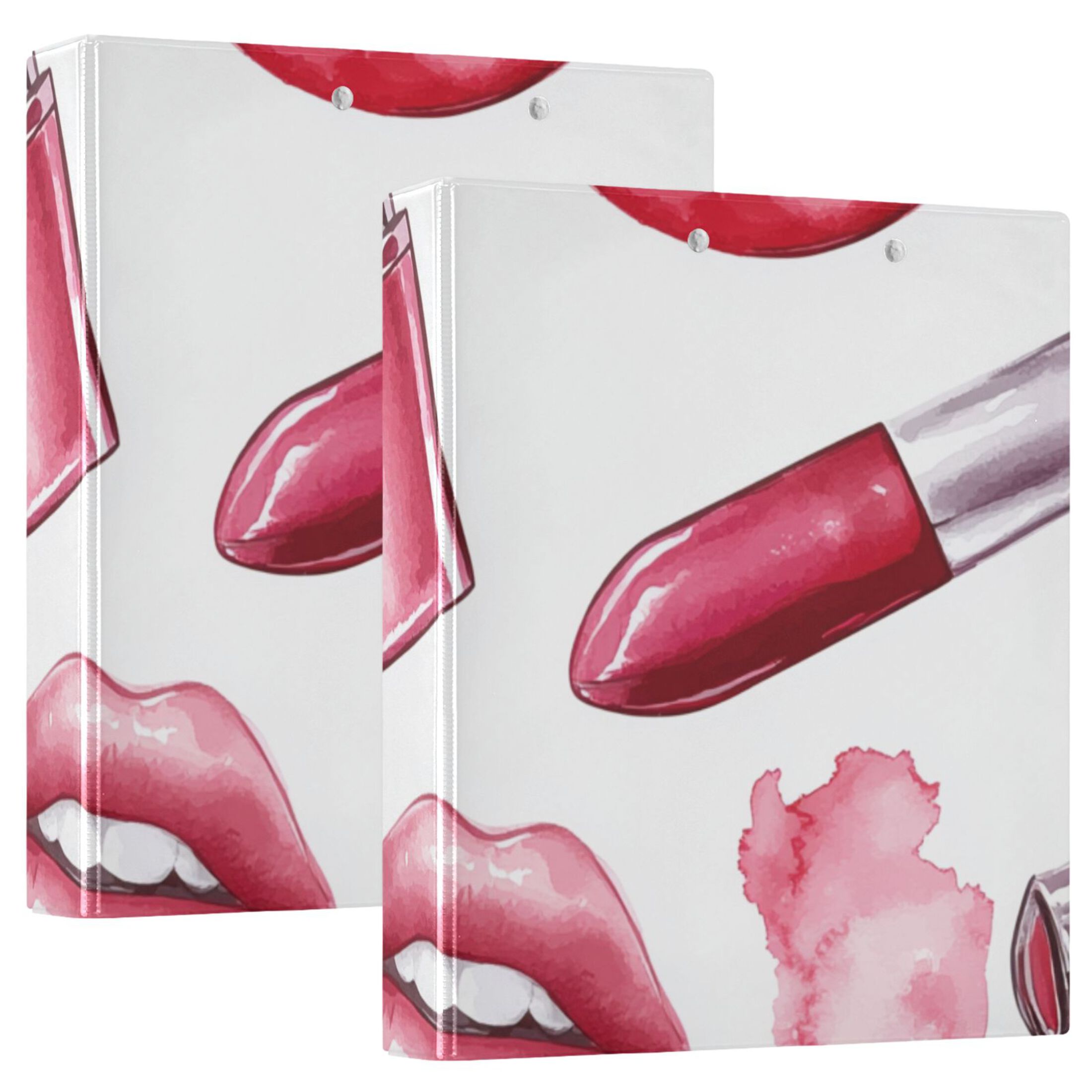 Lips 3 Ring Binders 1.5 inch Hardcover File Folders with Interior Pockets A4 Size Organizer for School Office Hospital