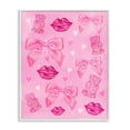 thumbnail image 1 of Stupell Industries Lips Bows & Bears on Pink White Framed Giclee Art, design by Ziwei Li, 14 x 11, 1 of 8