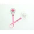 thumbnail image 1 of Lips Button Pacifier Clip with Matching Ribbon, 1 of 2