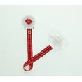 thumbnail image 1 of Lips Button Pacifier Clip with Matching Ribbon, 1 of 2