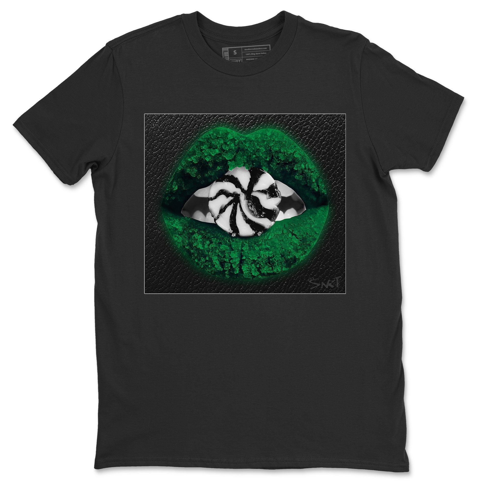Lips Candy T Shirt AJ1 Pine Green Kicks Matching Tops Jordan 1 Sneakers Outfit Black Small Walmart