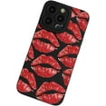 thumbnail image 1 of Lips Kiss Print Soft Silicone Phone Case for iPhone Compatible with iPhone 14 Pro Max, Red, 1 of 8