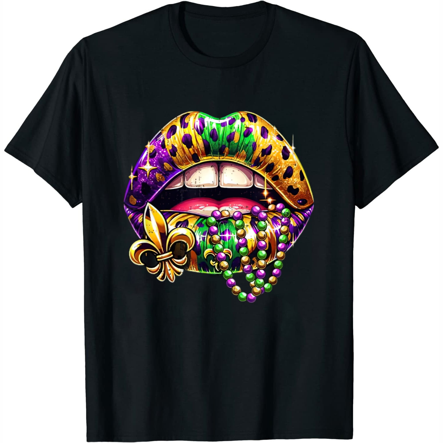 leopard mardi gras shirt