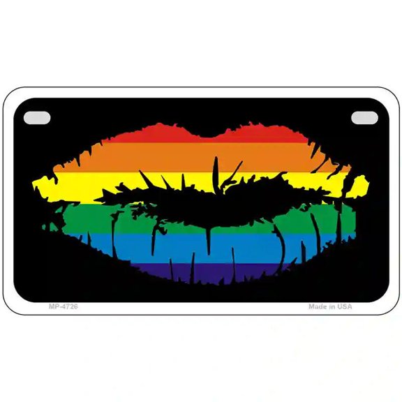 Lips Metal Novelty License Plate 7" x 4" Motorcycle (MP)